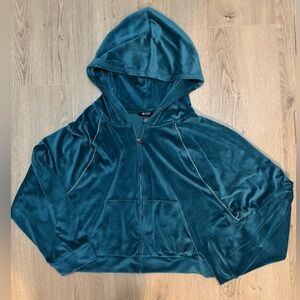 Victoria's Secret Teal Velvet Hoodie